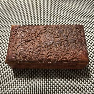 Indian Hand Carved Vintage Wooden Box